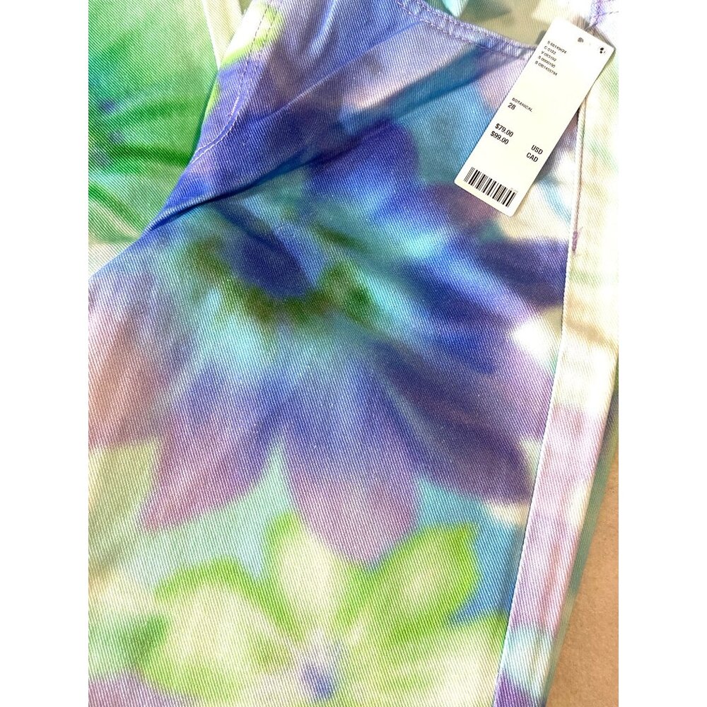 Womens Tie-Dye 28" High-Waist Denim Pants By BDG Urban Outfitters - Picture 4 of 13